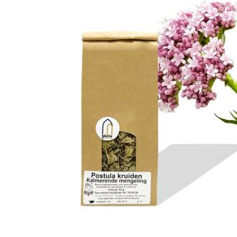 Abdij van Postel kalmerende mengeling - theekruiden - 50 gram - kruidenthee met citroenmelisse, kamille, hop, passiebloem en valeriaan jpg